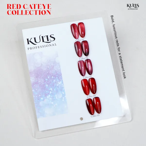 KULIS_Professional_Red_Cat_Eye_Gel_Polish_10ml_Each_–_5Pcs_Magnetic_Nail_Art_Gel_Collection_|_Bold_Red_Shimmer_UV/LED_Soak_Off_Gel