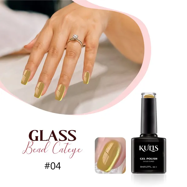 Golden_Olive_Glass_Bead_Cateye_Silk_Magnetic_Uv_Gel_Polish_For_Girls