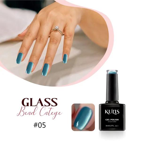 Ocean_Teal_Glass_Bead_Cateye_Silk_Magnetic_Uv_Gel_Polish_For_Girls