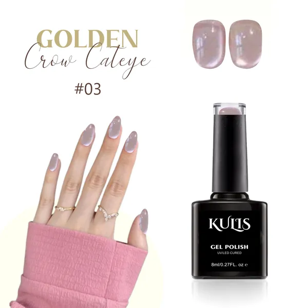 Dusty_Rose_Golden_Crow_Cateye_Magnetic_Uv_Gel_Polish_For_Girls