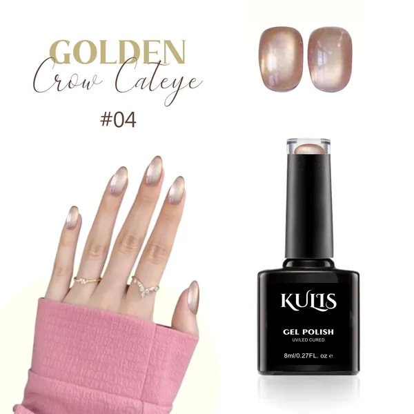 Amber_Gold_Golden_Crow_Cateye_Magnetic_Uv_Gel_Polish_For_Girls