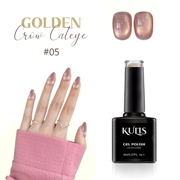 Champagne_Pink_Golden_Crow_Cateye_Magnetic_Uv_Gel_Polish_For_Girls