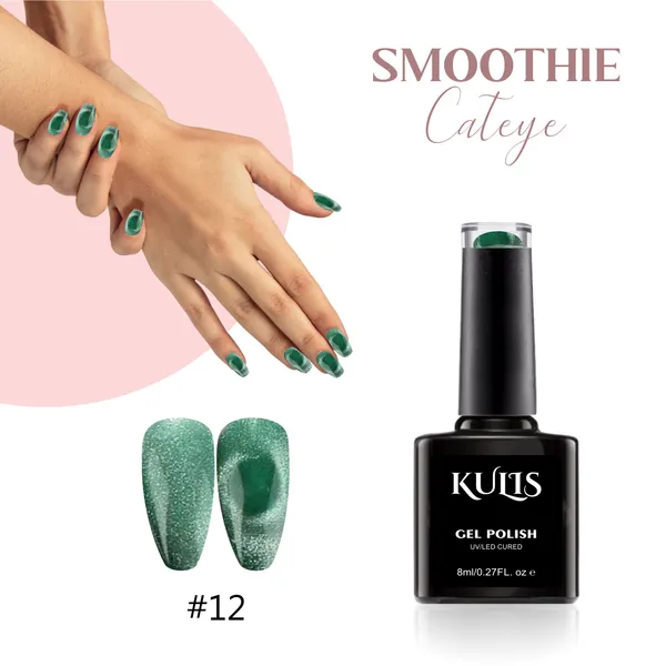 Pine_Green_Smoothie_Cateye_Magnetic_Uv_Gel_Nail_Polish_For_Girls
