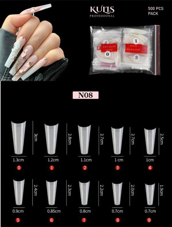 Kulis_-_Natural_Nail_Extension_Tips_C-Lock_French_N8_(500Tips)