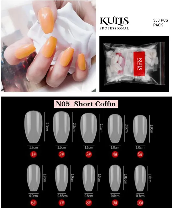 Kulis_-_Natural_Nail_Extension_Tips_Short_Coffin_N5_(500Tips)