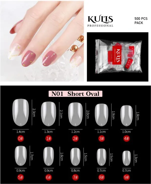 Kulis_-_Natural_Nail_Extension_Tips_Short_Oval_N1_(500Tips)