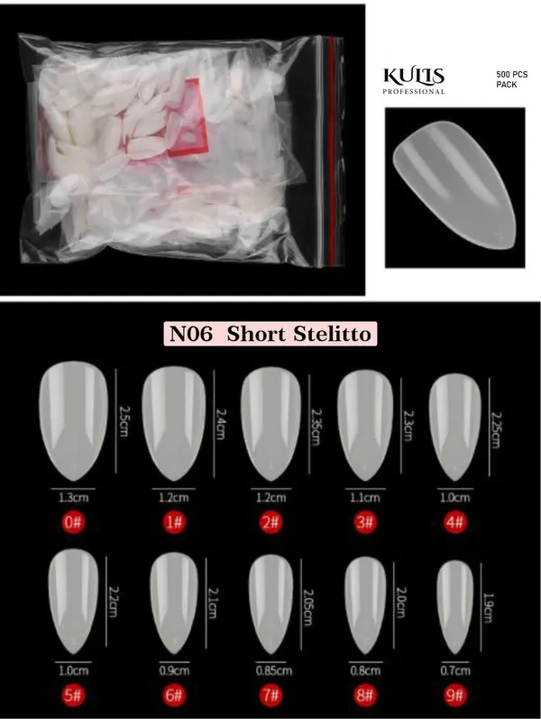 Kulis_-_Natural_Nail_Extension_Tips_Short_Stiletto_N6_(500Tips)