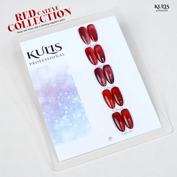 KULIS_Professional_Red_Cat_Eye_Gel_Polish_10ml_Each_–_5Pcs_Magnetic_Nail_Art_Gel_Collection_|_Bold_Red_Shimmer_UV/LED_Soak_Off_Gel