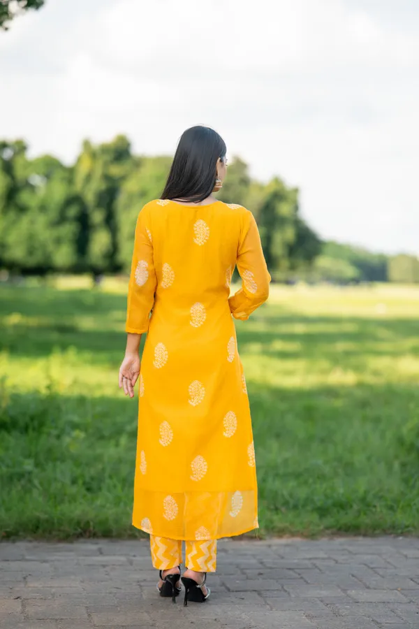 Yellow_Handblock_Kota_Doriya_Set_For_Women