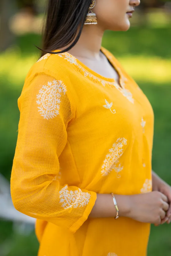 Yellow_Handblock_Kota_Doriya_Set_For_Women