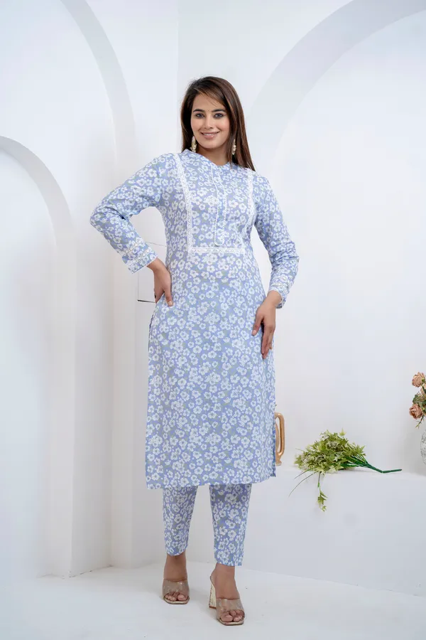Powder_Blue_Kurta_Pajama_Dupatta_For_Women
