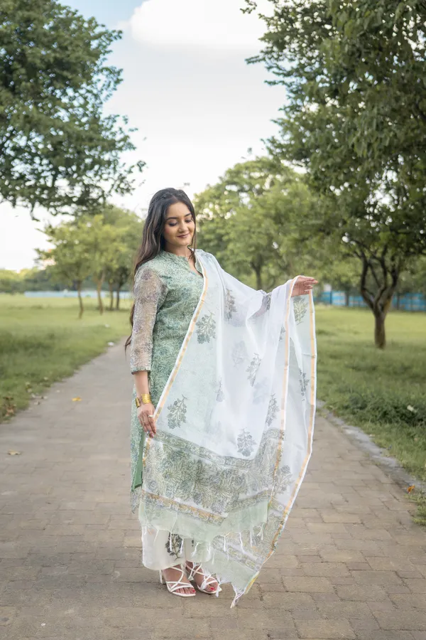 Sea_Green_Handblock_Kota_Doriya_Set_For_Women