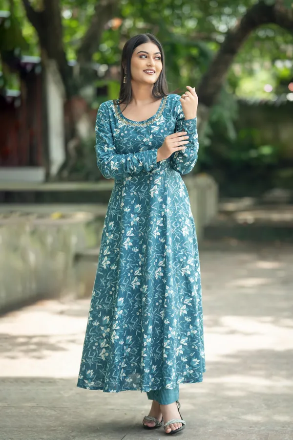 Turquoise_Premium_Cotton_Sundress_For_Women