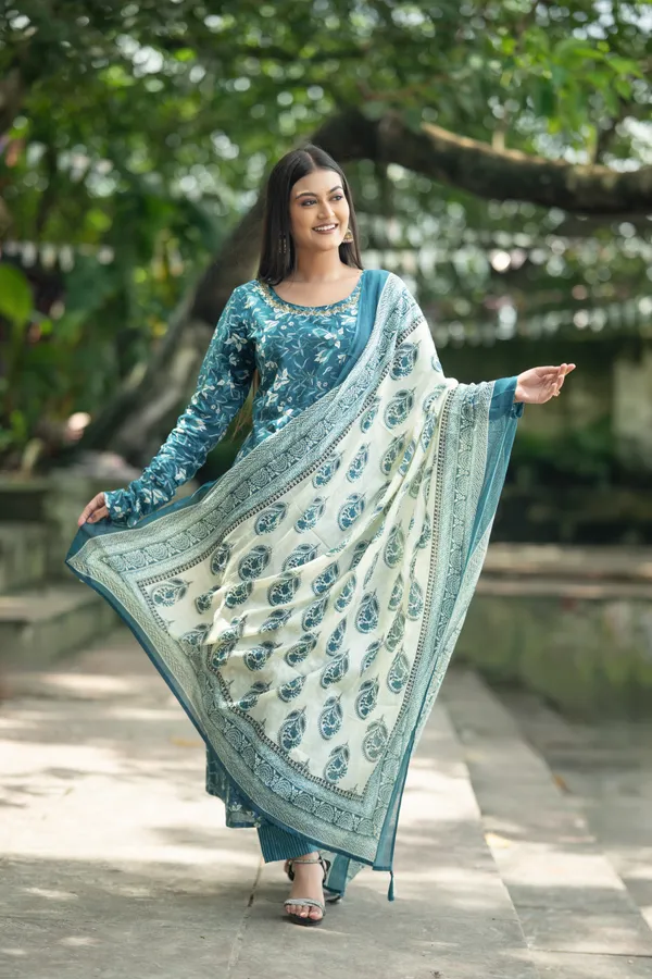 Turquoise_Premium_Cotton_Sundress_For_Women