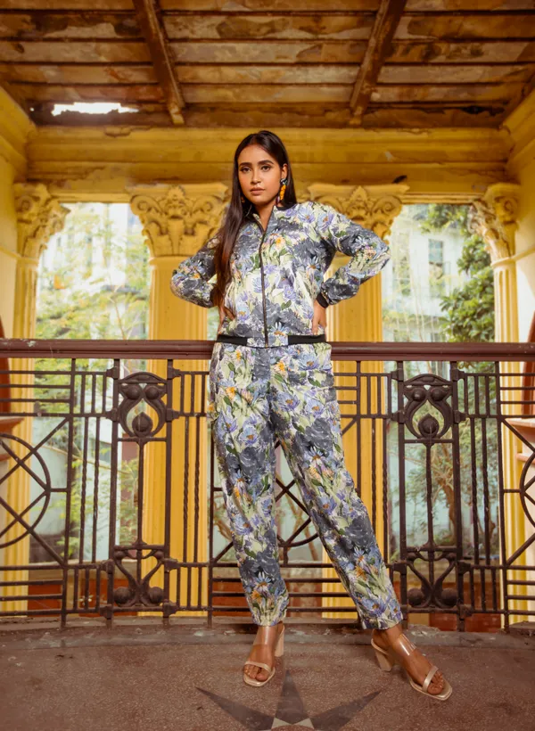 White_Base_Mixed_Floral_Bomber_Jacket_For_Women