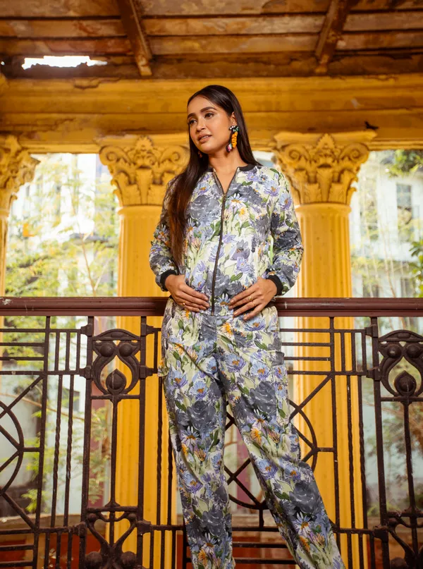 White_Base_Mixed_Floral_Bomber_Jacket_For_Women