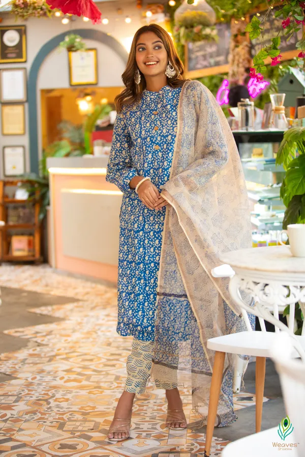 Indigo_Blue_Kurta_Pajama_Dupatta_For_Women