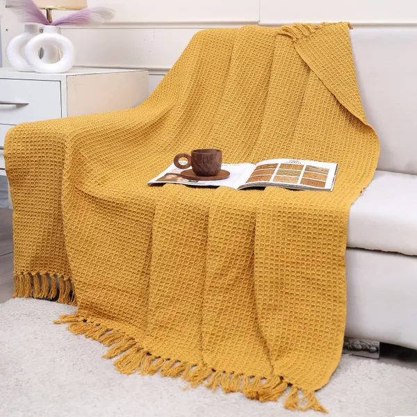 Golden_Premium_Quality_Cotton_Waffle_Throw_125_X_160_Cm