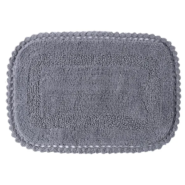 Steel_Grey_Premium_Quality_Cotton_Super_Soft_Reversible_Crochet_Bath_Mat_40_X_60_Cm