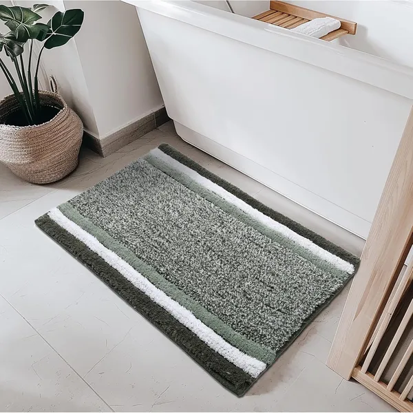 Green_Premium_Quality_Cotton_Kitchen_Runner_&_Bath_Mat_40_X_120_Cm_&_40_X_60_Cm