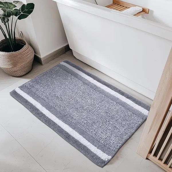 Grey_Premium_Quality_Cotton_Kitchen_Runner_&_Bath_Mat_40_X_120_Cm_&_40_X_60_Cm