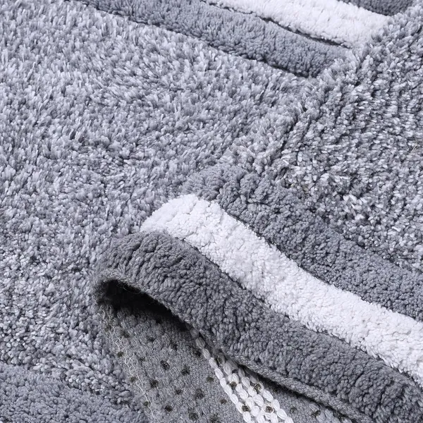 Grey_Premium_Quality_Cotton_Kitchen_Runner_&_Bath_Mat_40_X_120_Cm_&_40_X_60_Cm