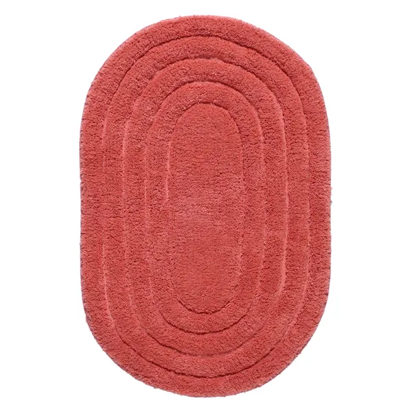 Solid_Peach_Race_Track_Fine_Cotton_Oval_Bathmat