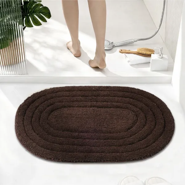 Solid_Coffee_Race_Track_Fine_Cotton_Oval_Bathmat