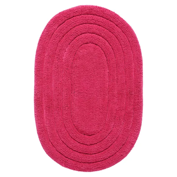 Solid_Fuchsia_Race_Track_Fine_Cotton_Oval_Bathmat