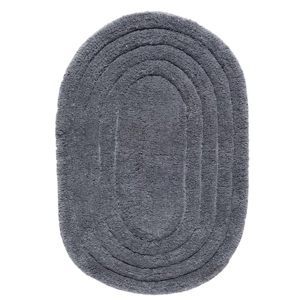 Solid_Grey_Race_Track_Fine_Cotton_Oval_Bathmat