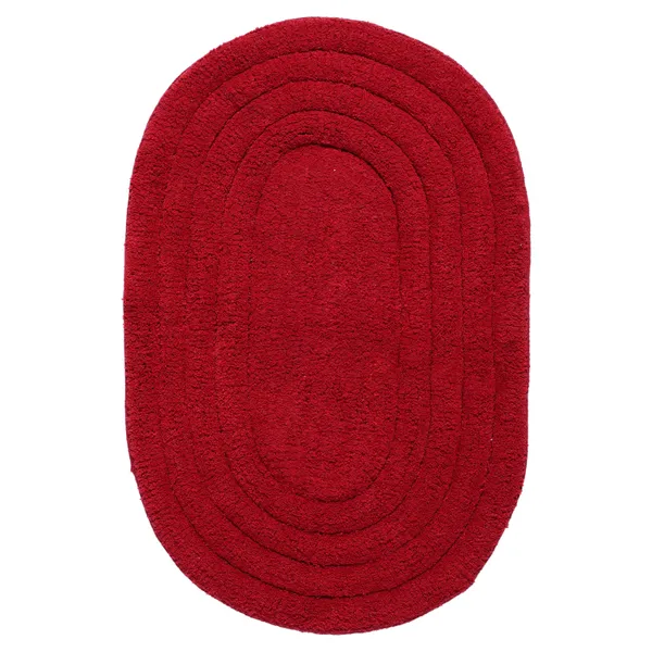 Solid_Red_Race_Track_Fine_Cotton_Oval_Bathmat