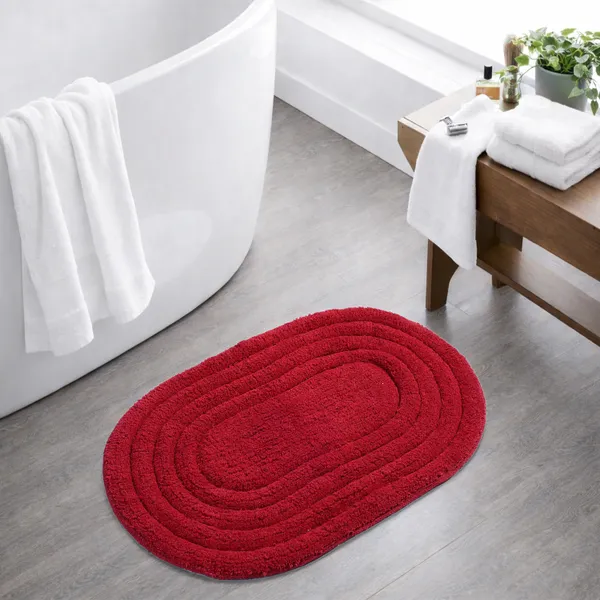 Solid_Red_Race_Track_Fine_Cotton_Oval_Bathmat