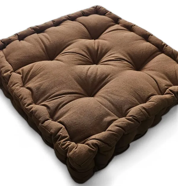 Tan_Premium_Quality_Cotton_Floor_Cushion_40_X_40_Cm