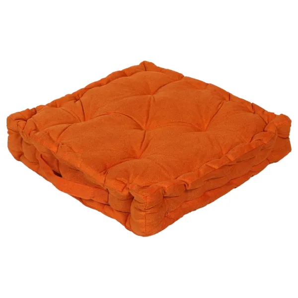 Orange_Premium_Quality_Velvet_Floor_Cushion