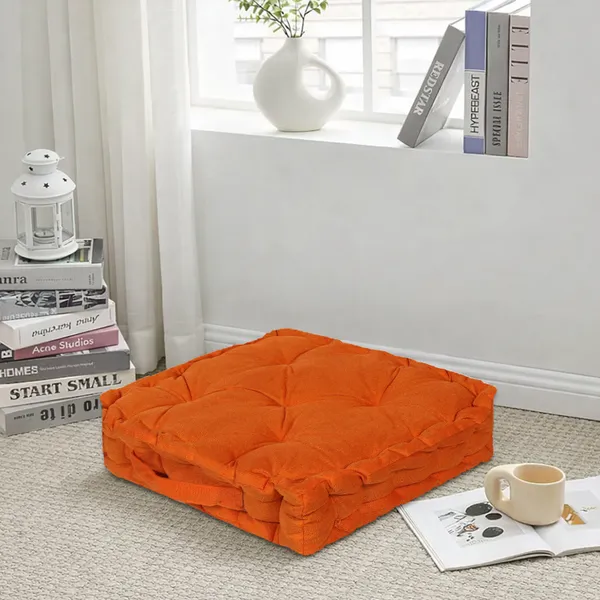 Orange_Premium_Quality_Velvet_Floor_Cushion