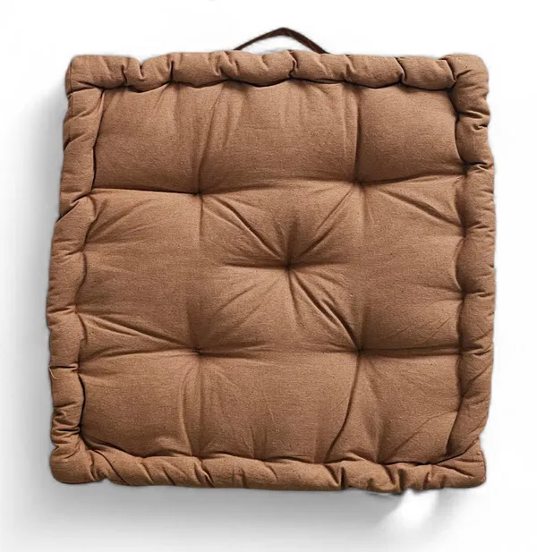 Tan_Premium_Quality_Cotton_Floor_Cushion_40_X_40_Cm