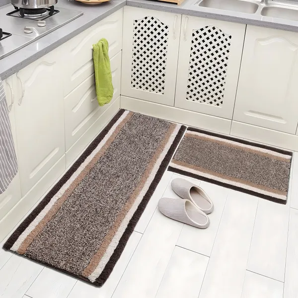 Chocolate_Premium_Quality_Cotton_Kitchen_Runner_&_Bath_Mat_40_X_120_Cm_&_40_X_60_Cm