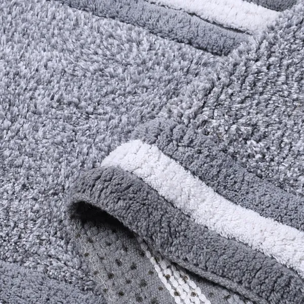 Grey_Premium_Quality_Cotton_Super_Soft_Reversible_Crochet_Bath_Mat_Luxury