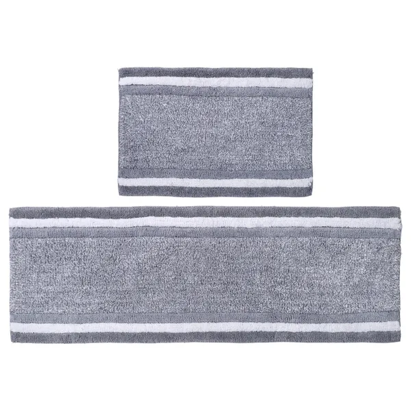 Grey_Premium_Quality_Cotton_Kitchen_Runner_&_Bath_Mat_40_X_120_Cm_&_40_X_60_Cm