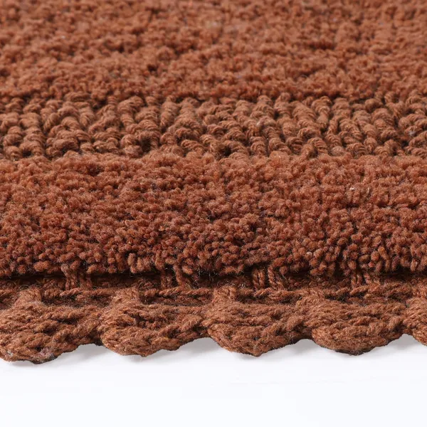 Tan_Premium_Quality_Cotton_Super_Soft_Reversible_Crochet_Bath_Mat/Bathroom_40_X_60_Cm
