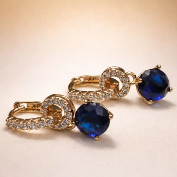 Blue_Round_Crystal_Dangle_Hoop_Ears_Anti_Tarnish_Earring_For_Women