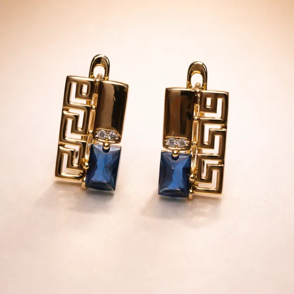 Blue_Geometric_Blue_Stone_Drop_Ears_Anti_Tarnish_Earring_For_Women