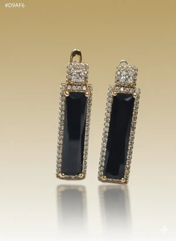 Black_Baguette_Crystal_Drop_Ears_Anti_Tarnish_Earring_For_Women