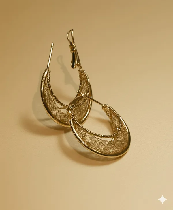 Gold_Mesh_Hoop_Ears_Anti_Tarnish_Earring_For_Women