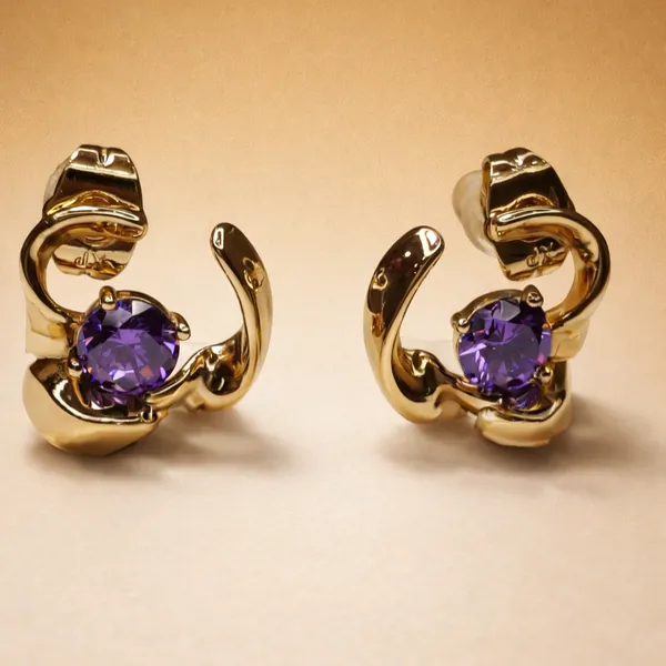Purple_Gold_Abstract_Curve_Ears_With_Stone_Anti_Tarnish_Earring_For_Women