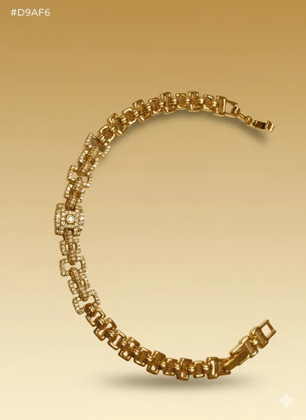Gold_And_Silver_Geometric_Grid_Anti_Tarnish_Bracelet_For_Women