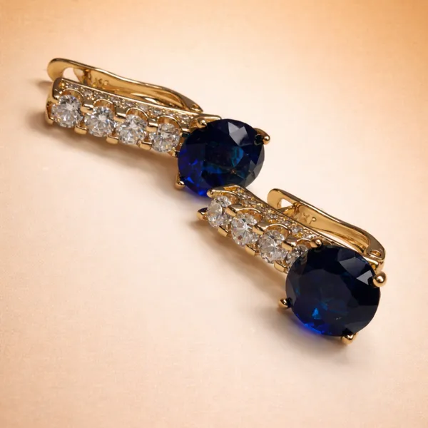 Navy_Blue_Crystal_Drop_Ears_Anti_Tarnish_Earring_For_Women