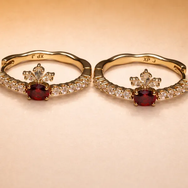 Red_Garnet_Crown_Hoop_Ears_Anti_Tarnish_Earring_For_Women