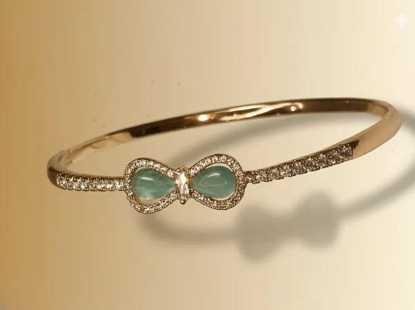 Gold_Green_Elegant_Stone_Anti_Tarnish_Ring_Bracelet_For_Women