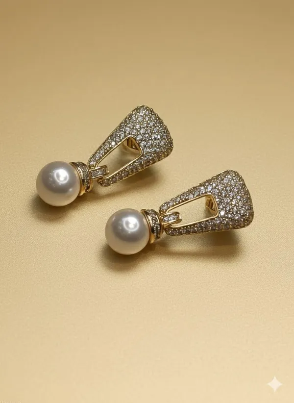 White_Pearl_Glam_Dangle_Ears_Anti_Tarnish_Earring_For_Women